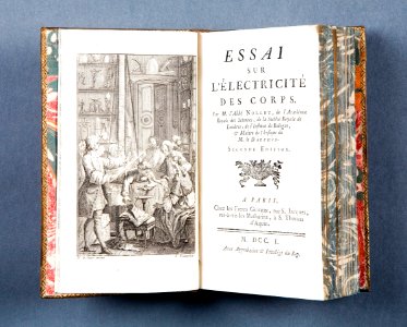 Bok författad av Nollet Lettres sur l´electricité, tryckår 1753 - Skoklosters slott - 86171