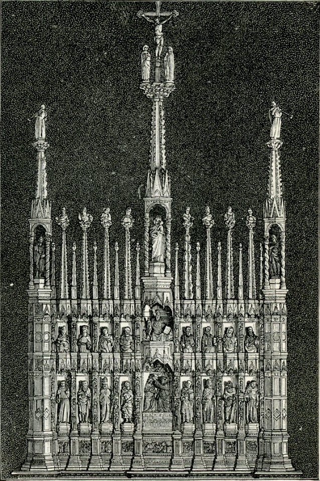 Bologna chiesa di San Francesco altare maggiore xilografia