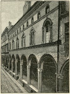 Bologna Palazzo Fava xilografia