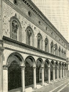 Bologna Palazzo Pallavicini xilografia