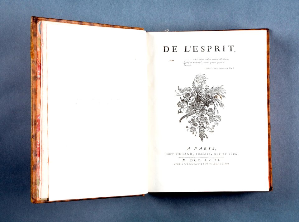 Boken De l'esprit - Skoklosters slott - 86177
