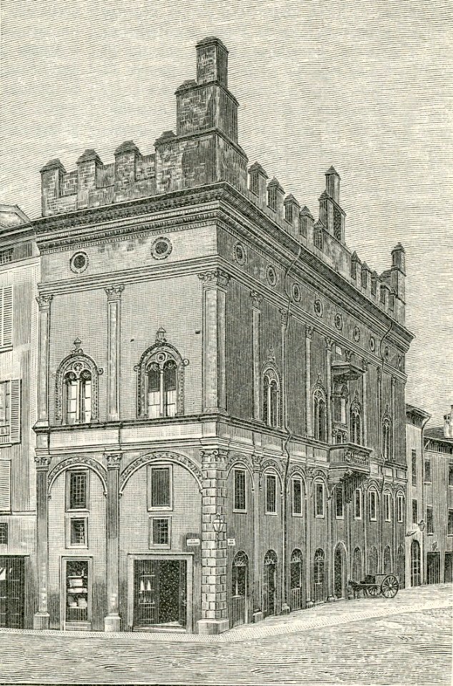 Bologna Palazzo-dellArte degli Stracciaiuoli Malaguti xilografia