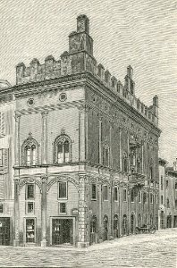 Bologna Palazzo-dellArte degli Stracciaiuoli Malaguti xilografia
