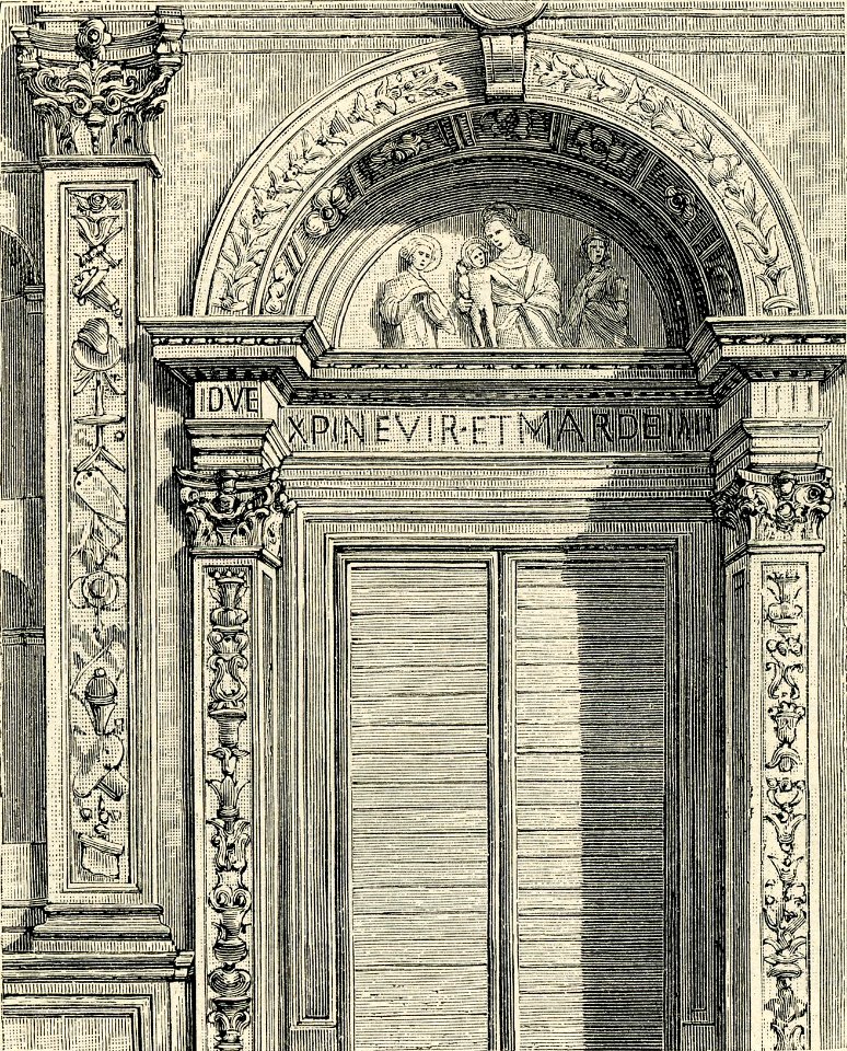 Bolsena porta maggiore della Collegiata di Santa Cristina