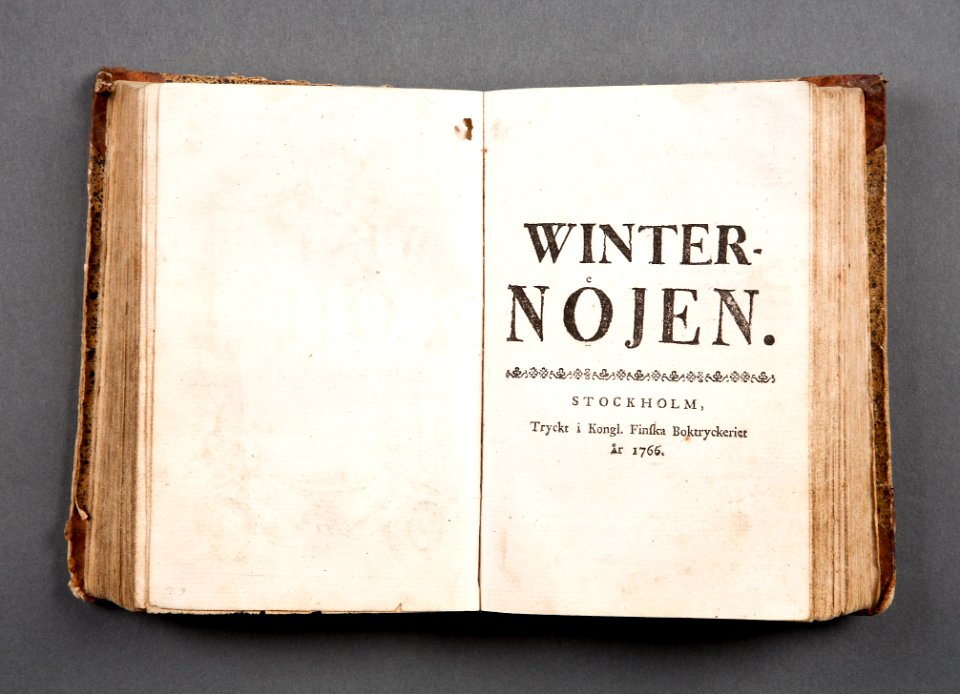 Boken Vinternöjen, 1766 - Skoklosters slott - 86203