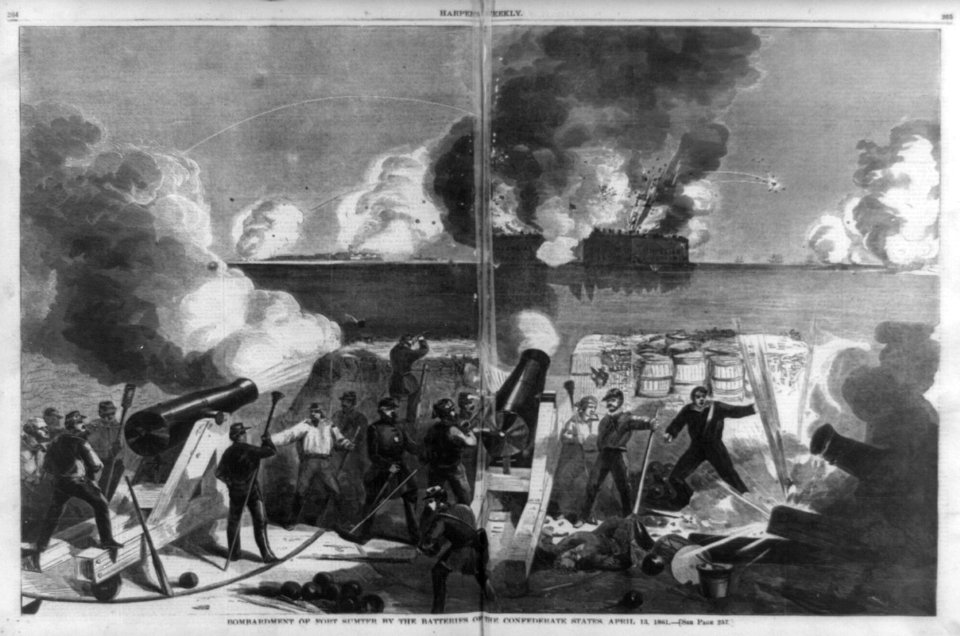 Bombardment of Fort Sumter by the batteries of the Confederate states LCCN96524550