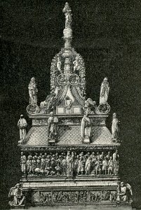 Bologna Arca di San Domenico nella chiesa omonima xilografia