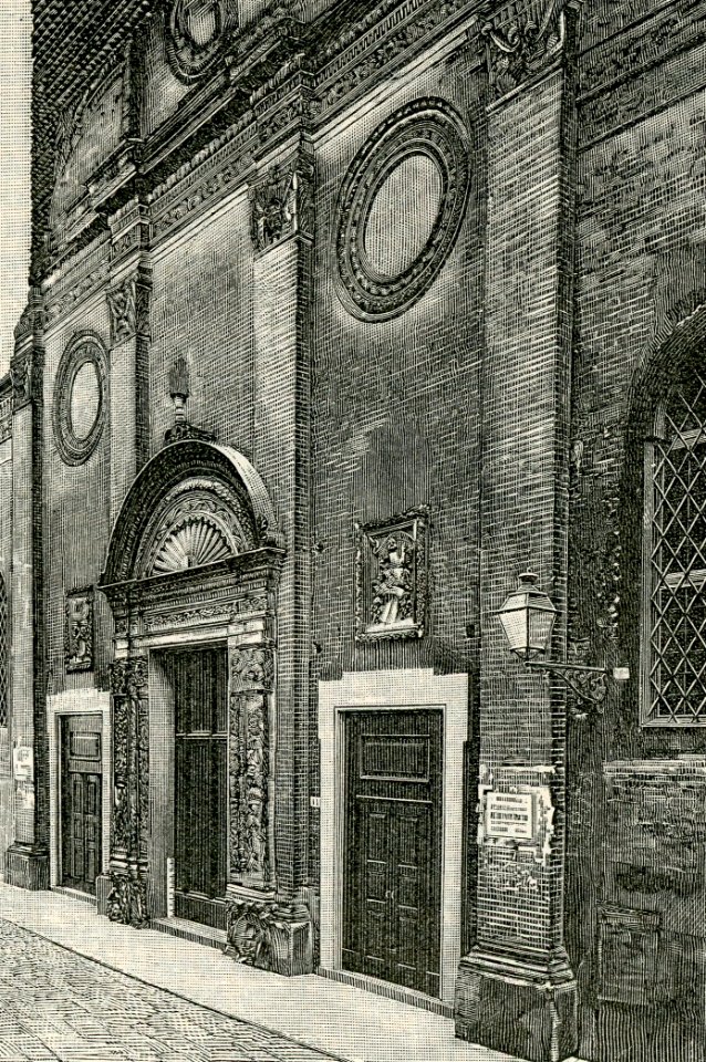 Bologna chiesa di Santa Caterina xilografia