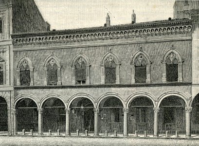 Bologna Palazzo Isolani xilografia