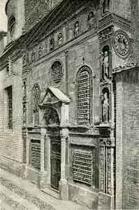 Bologna Porta della chiesa della Madonna di Galliera xilografia photo