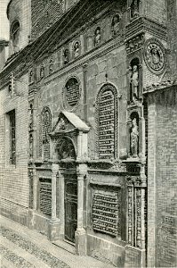 Bologna Porta della chiesa della Madonna di Galliera xilografia