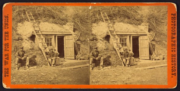Bombproof quarters of Maj. Strong, at Dutch Gap, 16th N.Y. artillery LCCN2010645131