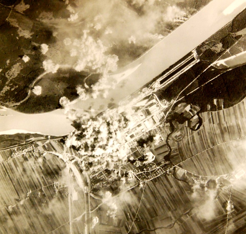 Bombing of oil factories at Moosbierbaum, Austria, WWII (33649620050)
