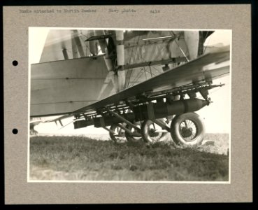 Bombs attached to Martin Bomber - Navy photo. LCCN2016645665