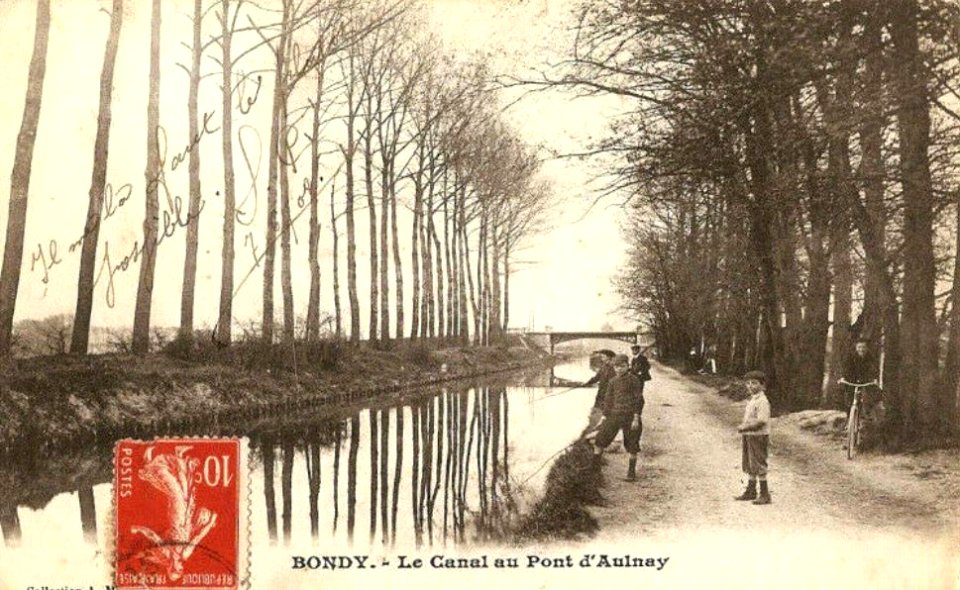 Bondy.Le canal de l'Ourcq au pont d'Aulnay