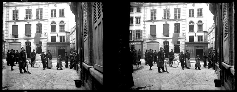 Bombes sur Amiens. 16 avril 1915. Rue St Leu - Fonds Berthelé - 49Fi16