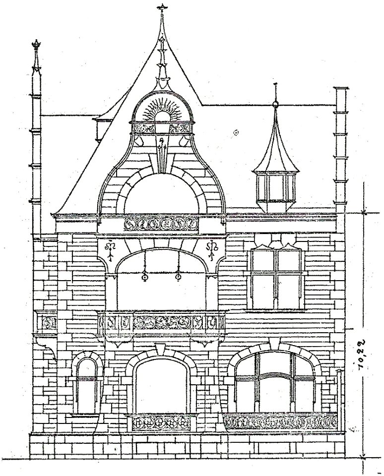 Bonn Adenauerallee 131 Aufriss Straßenfront 1900