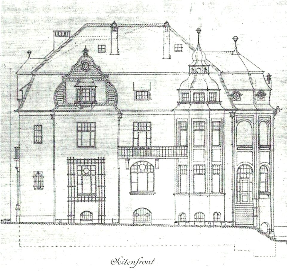 Bonn Schaumburg-Lippe-Straße 6 Aufriss Seitenfront 1911