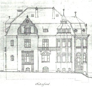 Bonn Schaumburg-Lippe-Straße 6 Aufriss Seitenfront 1911