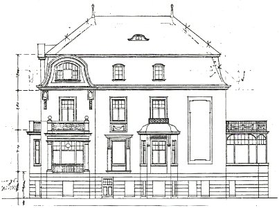 Bonn Schaumburg-Lippe-Straße 7 Aufriss Seitenansicht 1905