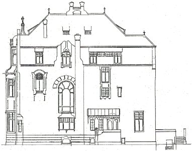 Bonn Tempelstraße 6 Aufriss Westfront 1899