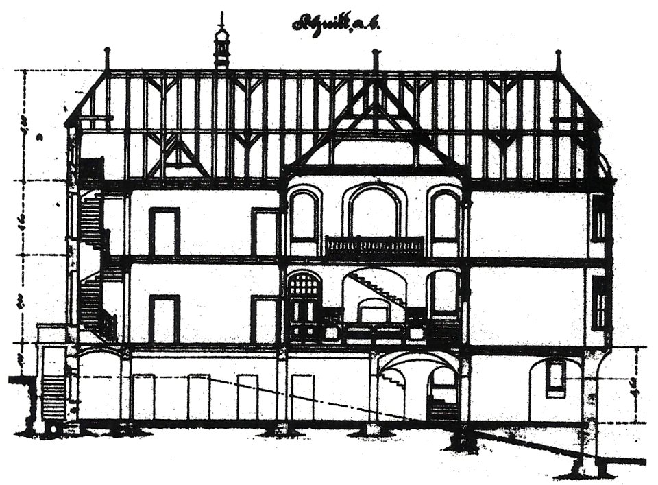 Bonn Villa Heckmann Bauzeichnung Schnitt