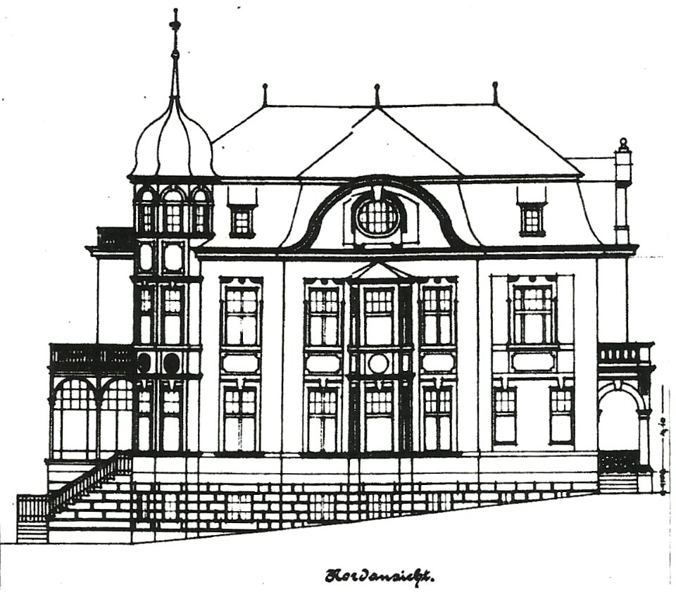 Bonn Villa Rumpf Aufriss Straßenfront 1904