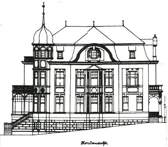 Bonn Villa Rumpf Aufriss Straßenfront 1904