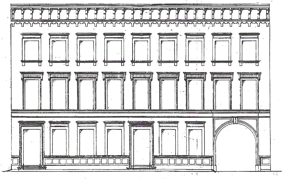 Bonn Kapuzinerstraße 875 Entwurf Fassadenänderung 1853