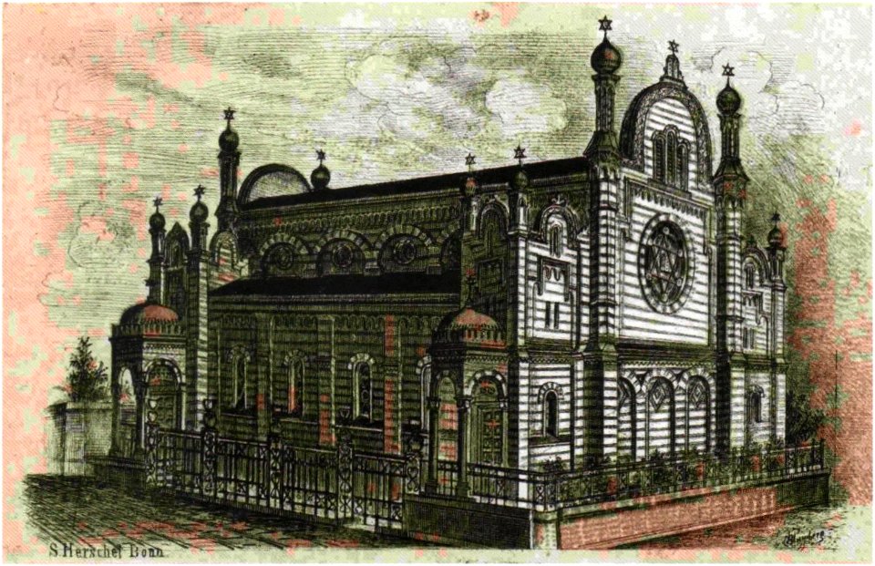 Bonn Synagoge Lithographie ca. 1885