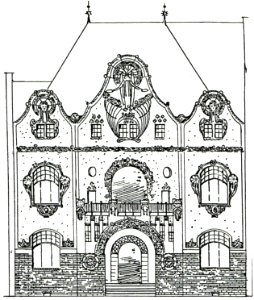 Bonn Villa Bungarten Aufriss Stadtfront 1901
