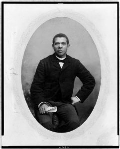 Booker T. Washington, three-quarter length portrait, seated, facing front LCCN98500578