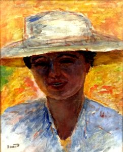 Portrait de femme au grand chapeau par Pierre Bonnard (musée Soumaya, Mexico)