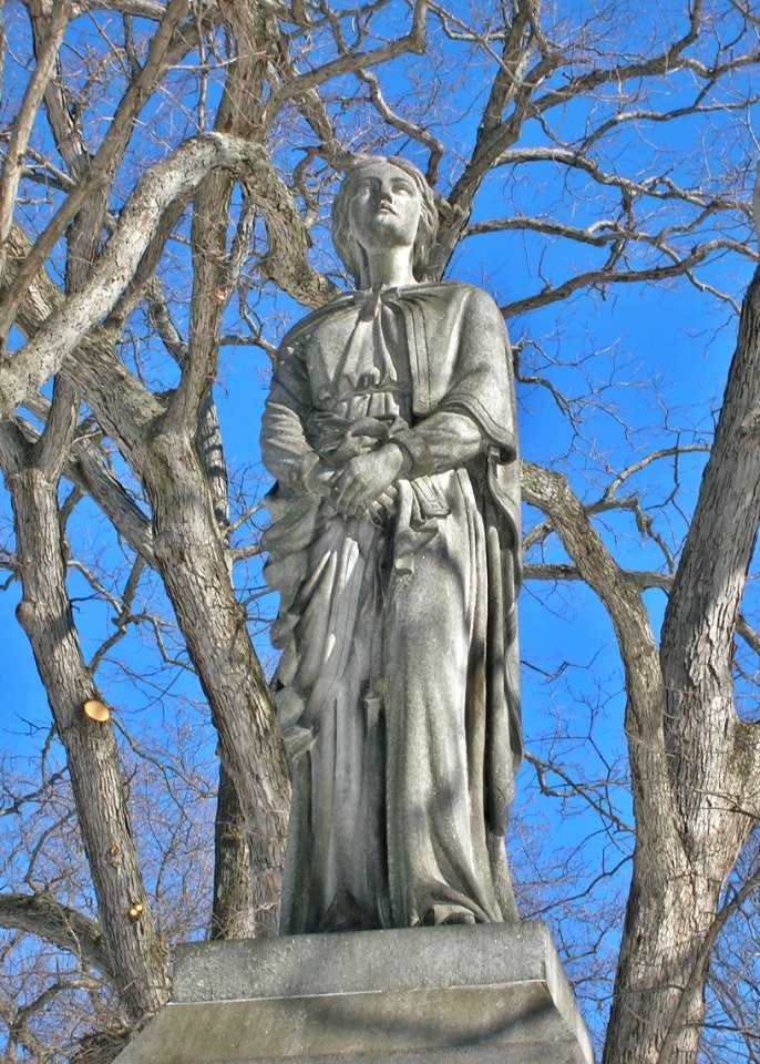 Booth Monument (George E. Bissell, sculptor 1878), Riverside Cemetery, Waterbury, CT - February 2016