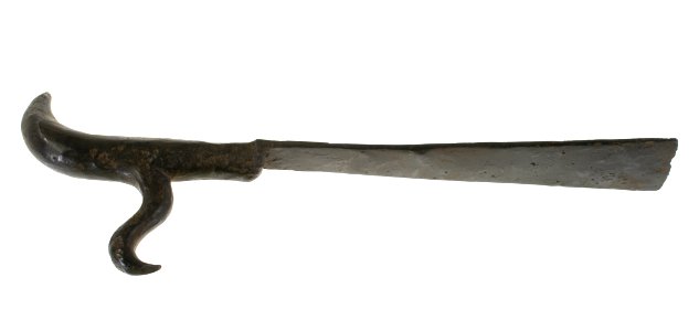 Bootshaak in ijzer, 175 tot 225 NC, vindplaats- Tongeren, zuidwestgrafveld, Paspoel, tussen de Linderstraat-Koninksemsesteenweg-Romeinse kassei-omwalling, 18.01.1882, graf C.V. 2, collectie Gallo-Romeins Museum Tongeren, C243