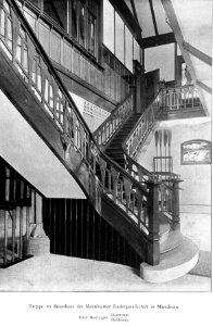 Bootshaus der Rudergesellschaft Mannheim Treppe Emil Beutinger