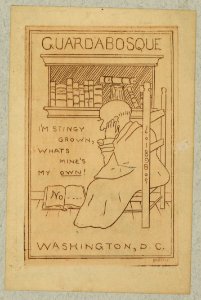 Bookplate of Fred E. Woodward, Washington, D.C.) - Brockett LCCN2007683278