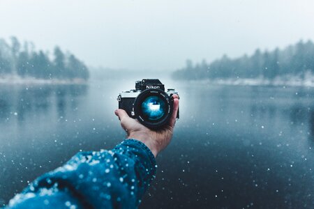 Black photography snow photo