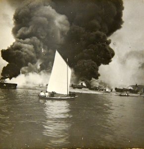 Bordeaux - Incendie à Brienne (1906) - dans les dépendances de la gare des marchandises 1 c