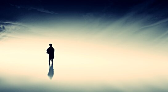 Blue white background
