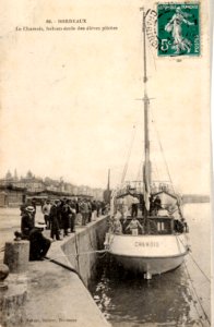 Bordeaux - Le Chamois, bateau-école des élèves pilotes, à Bordeaux (1910)