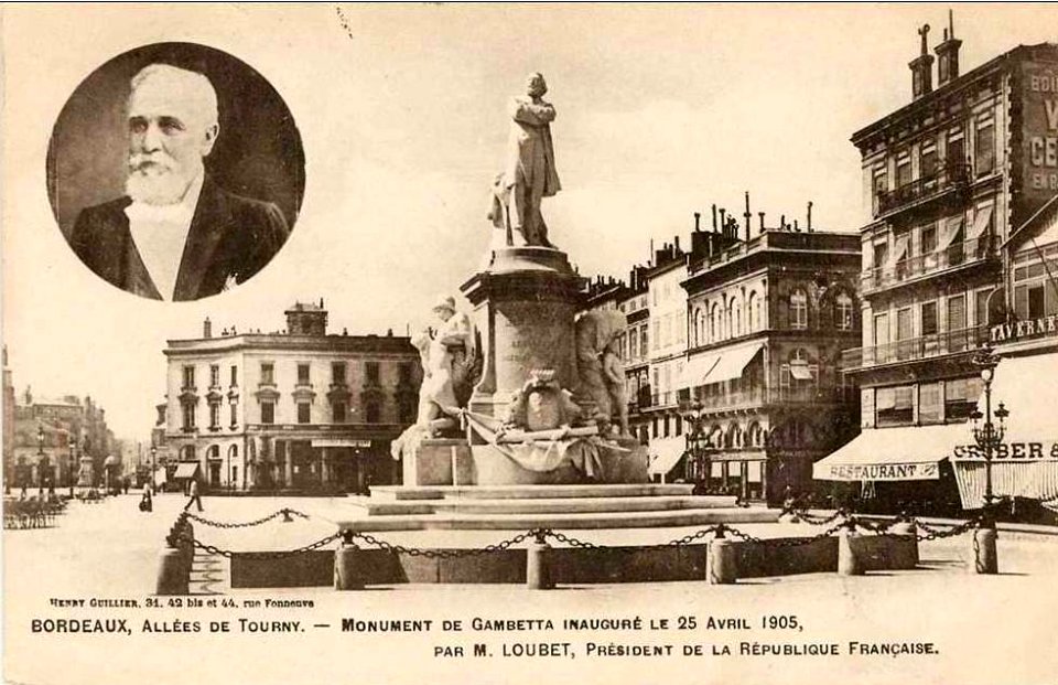 Bordeaux - monument Gametta 24-25 avril 1905 2