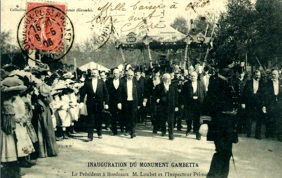 Bordeaux - monument Gametta 24-25 avril 1905 9