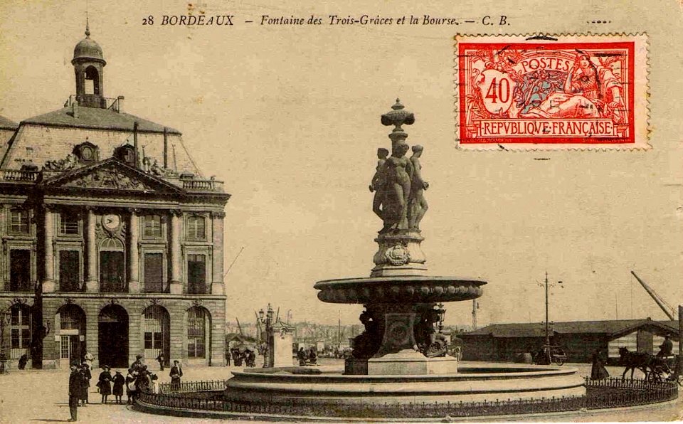 Bordeaux - Place de la Bourse (catre postale)