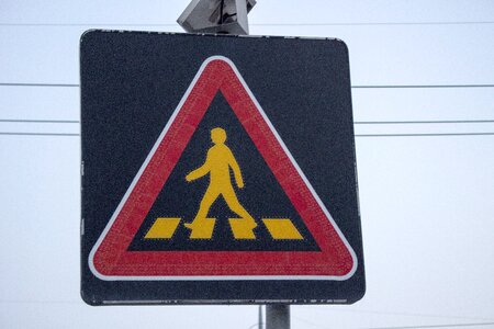 Traffic signs safety pedestrians photo