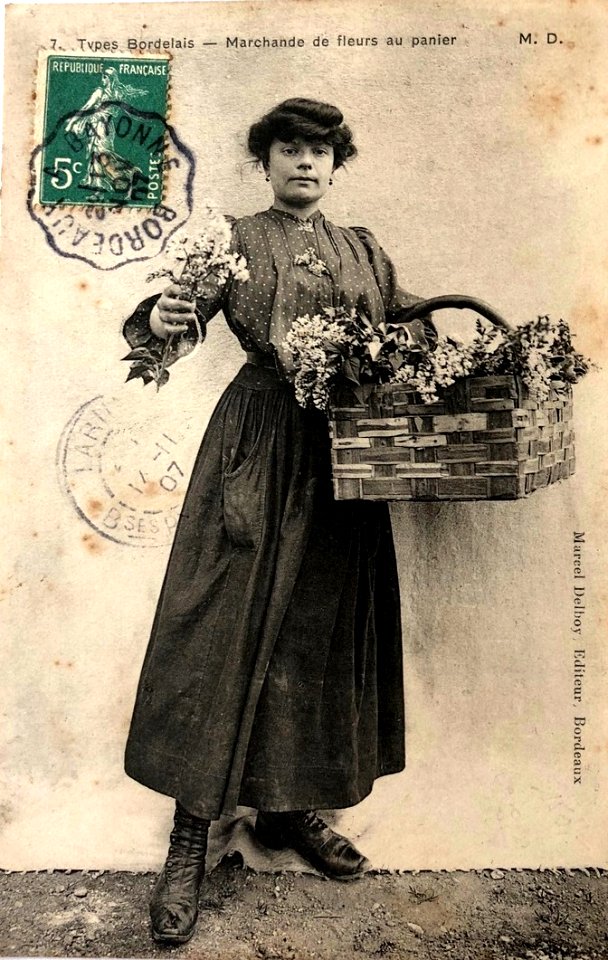 Bordeaux - Types bordelais 7 - Marchande de fleurs