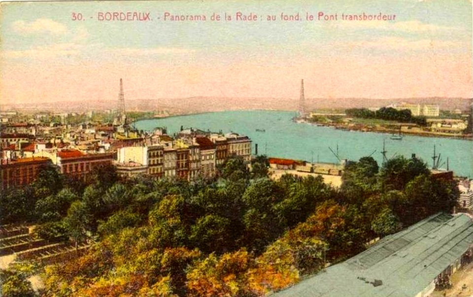 Bordeaux - vue générale de la Garonne et pont transbordeur 2 a