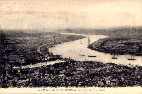 Bordeaux - vue générale de la Garonne et pont transbordeur 7 b