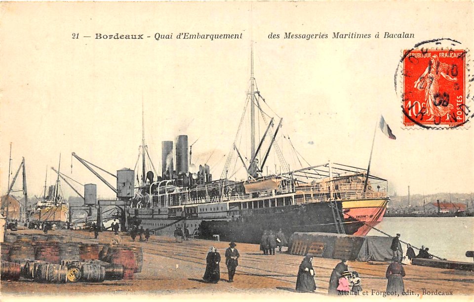 Bordeaux - Quai de Bacalan - embarquement des Messageries Maritimes 1