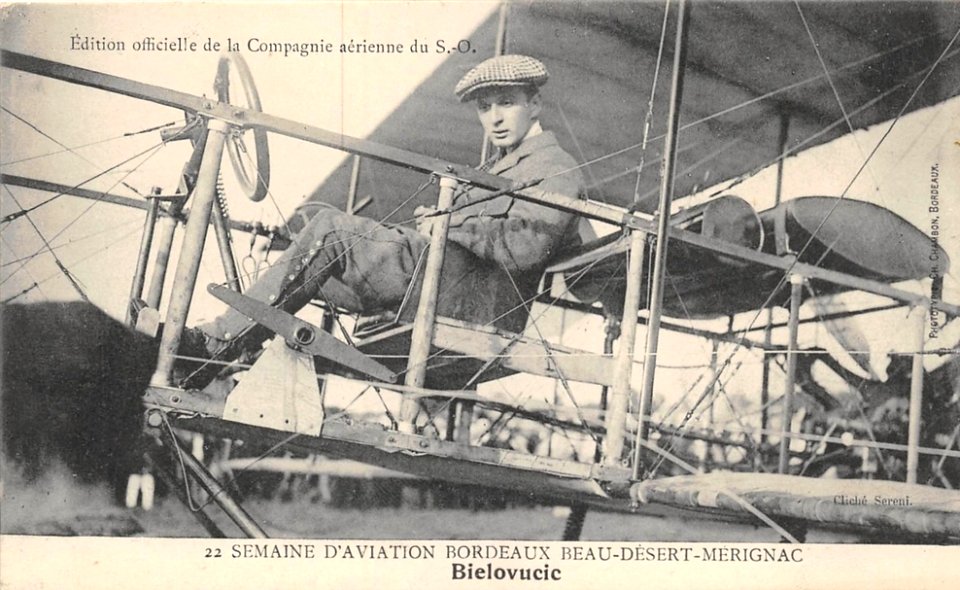 Bordeaux Beau-desert-Mérignac semaine d'aviation sept 1910 Bielovucic